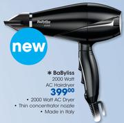 BaByliss 2000W AC Hairdryer