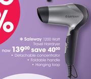 Safeway 1200W Travel Hairdryer