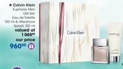 Calvin Klein Euphoria Men Gift Set:Eau De Toilette-100ml & Aftershave Splash-100ml
