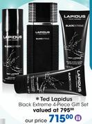 Ted Lapidus Black Extreme 4-Piece Gift Set
