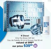 Diesel Only The Brave Gift Set:Eau De Toilette-35ml & Shower Gel-50ml
