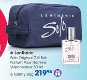 Lentheric Solo Original Gift Set:Parfum Pour Homme Vaporisateur-50ml & Toiletry Bag