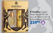 Yardley English Blazer Gold Gift Set: Eau De Parfum 50ml & Deodorant 125ml