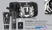 Yardley English Blazer Black Gift Set:Eau De Parfum50ml,Deodorant 125ml,Body Wash 150ml&Toiletry Bag