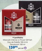Lentheric Masculin Intense Or Power Gift Set:Eau De Toilette-100ml & Deodorant-150ml-Per Set