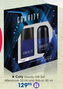 Coty Gravity Gift Set: Aftershave 30ml And Roll-On 50ml