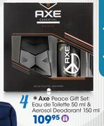 Axe Peace Gift Set:Eau De Toilette-50ml & Aerosol Deodorant-150ml