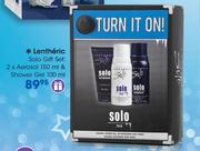 Lentheric Solo Gift Set:2xAerosol-150ml & Shower Gel-100ml