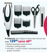 Safeway Hair Clipper & Nose Hair Trimmer Set
