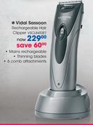 Vidal Sassoon Rechargeable Hair Clipper VSCL8453E1