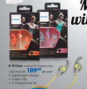Philips ActionFit Earphones 1300/HQ3300-Per Pair