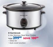 Kambrook 6Ltr Stainless Steel Slow Cooker//