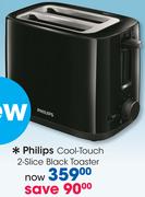 Philips Cool-Touch 2 Slice Black Toaster