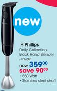 Philips Daily Collection Black Hand Blender HR1604