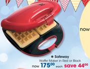 Safeway Waffle Maker In Red Or Black-Each