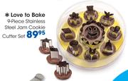 Love To Bake 9 Piece Stainless Steel Jam Cookie Cutter Set