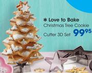 Love To Bake Christmas Tree Cookie Cutter 3D Set