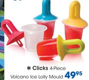 Clicks 4 Piece Volcano Ice Lolly Mould