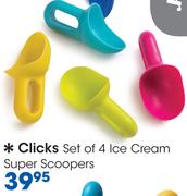 Clicks Set Of 4 Ice Cream Super Scoopers