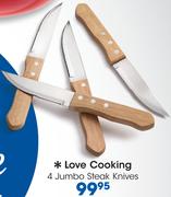 Love Cooking 4 Jumbo Steak Knives