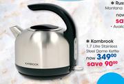 Kambrook 1.7Ltr Stainless Steel Dome Kettle