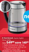 Kambrook Aspire Digital Glass Kettle