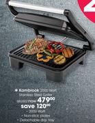Kambrook 2000W Stainless Steel Griller SBG502