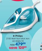 Philips 2100 Watt Non-Stick Iron GC2040/70