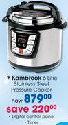 Kambrook 6Ltr Stainless Steel Pressure Cooker