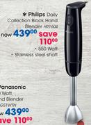 Philips Daily Collection Black Hand Blender HR1604