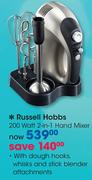 Russell Hobbs 200 Watt 2-In-1 Hand Mixer