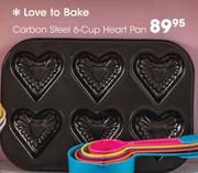 Love To Bake Carbon Steel 6 Cup Heart Pan