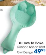 Love To Bake Silicone Spoon Rest Owl Design