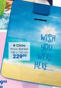 Clicks Picnic Blanket 150x130Cm