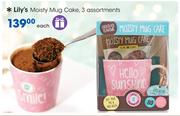 Lily's 3 Assortments Moisty Mug Cake-Each