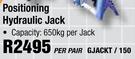 Positioning Hydraulic Jack GJACKT/150-Per Pair
