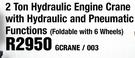 2 Ton Hydraulic Engine Crane With Hydraulic And Pneumatic Functions GCRANE/003