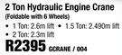 2 Ton Hydraulic Engine Crane GCRANE/004