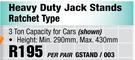 Heavy Duty Rachet Type 3 Ton Jack Stand GSTAND/003-Per pair