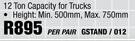 Heavy Duty Rachet Type 12 Ton Jack Stand GSTAND/012-Per pair