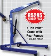 1Ton pallet Crane With Double Action Rear Pumps GCRANE/006