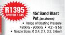 45L Sand Blast Pot As Shown GPOTSB/045
