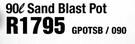 90L Sand Blast Pot GPOTSB/090