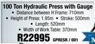 100 Ton Hydraulic Press With Gauge GPRESR/001