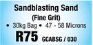 Sandblasting Sand Fine Grit GCABSG/030