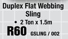 Duplex Flat Webbing Sling 2 Tonx1.5m GSLING/002