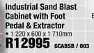 Industrial Sand Blast Cabinet With Foot Pedal & Extractor GCABSB/003