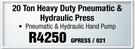 20 Ton Heavy Duty Pneumatic & Hydraulic Press GPRESS/021