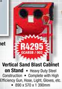 Vertical Sand Blast Cabinet On Stand GCABSB/002