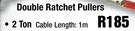 Double Ratchet Pullers 2 Ton Cable Length:1m